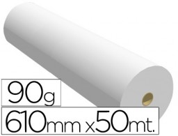 Papel reprografía para plotter 610mm.x50m. 90g/m²